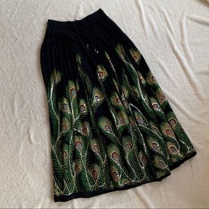 UNIQUE Peacock Feather Skirt
